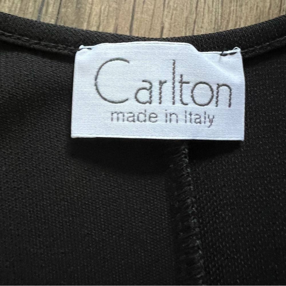 Carlton Sleeveless Black Fit & Flare Maxi Round Neck Slit Evening Gown Dress 12 - Picture 14 of 16